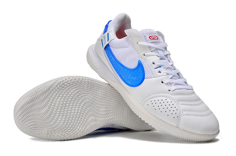 Nike Street Gato IC Low-Tops Soccer Shoes - White/Blue 3