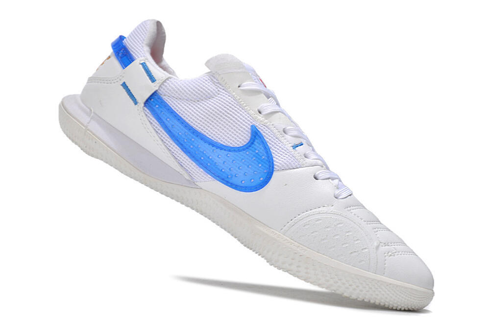 Nike Street Gato IC Low-Tops Soccer Shoes - White/Blue 4