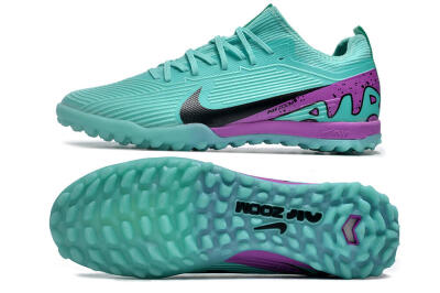 Nike Air Zoom Mercurial Vapor 15 Pro TF Low-Tops Soccer Shoes - Jade/Black/Purple