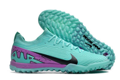 Nike Air Zoom Mercurial Vapor 15 Pro TF Low-Tops Soccer Shoes - Jade/Black/Purple