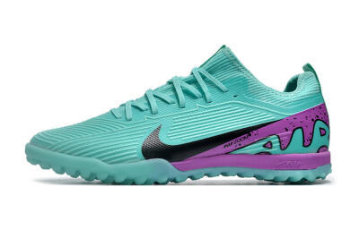 Nike Air Zoom Mercurial Vapor 15 Pro TF Low-Tops Soccer Shoes - Jade/Black/Purple