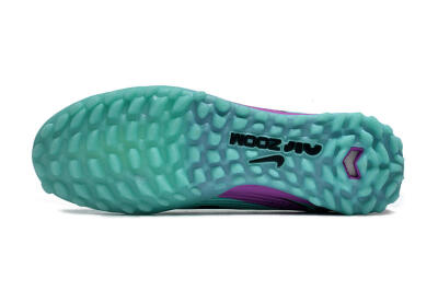 Nike Air Zoom Mercurial Vapor 15 Pro TF Low-Tops Soccer Shoes - Jade/Black/Purple