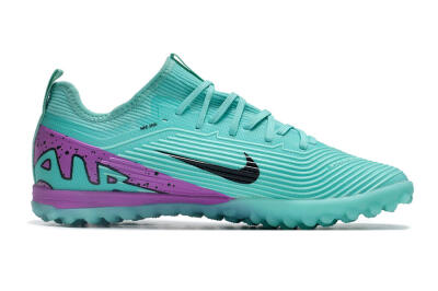 Nike Air Zoom Mercurial Vapor 15 Pro TF Low-Tops Soccer Shoes - Jade/Black/Purple