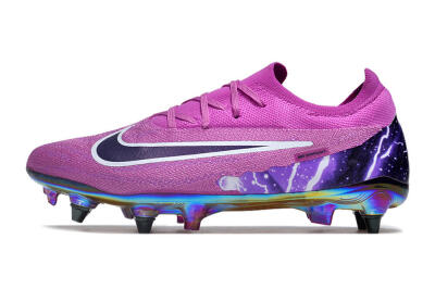 Nike Phantom GX Elite SG Low-Tops Soccer Cleats - Purple/White/Gold