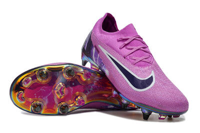 Nike Phantom GX Elite SG Low-Tops Soccer Cleats - Purple/White/Gold