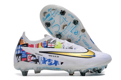 Nike Phantom GX Elite SG Low-Tops Soccer Cleats - White/Rainbow