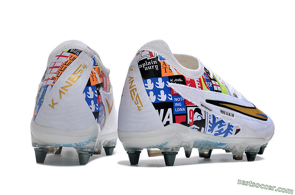 Nike Phantom GX Elite SG Low-Tops Soccer Cleats - White/Rainbow 6