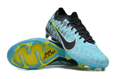 Nike Air Zoom Mercurial Vapor 15 Elite FG Low-Tops Soccer Cleats - Blue/Black/White/Green