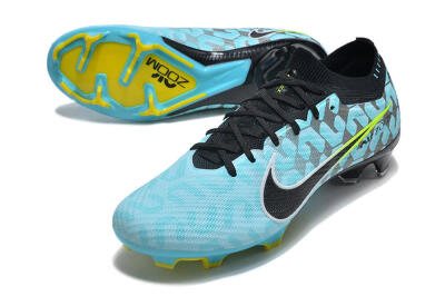 Nike Air Zoom Mercurial Vapor 15 Elite FG Low-Tops Soccer Cleats - Blue/Black/White/Green