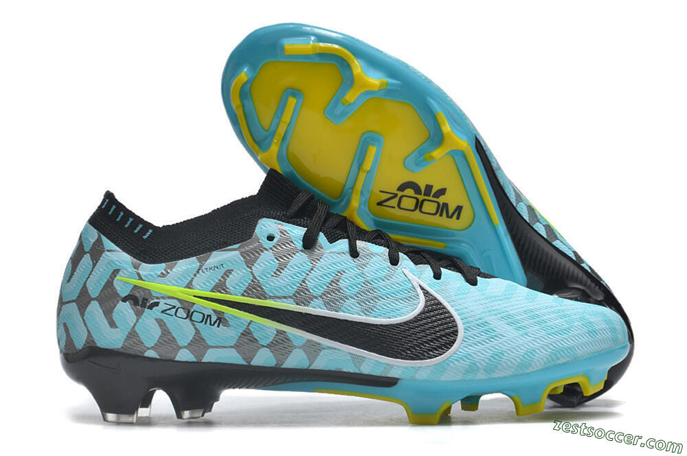 Nike Air Zoom Mercurial Vapor 15 Elite FG Low-Tops Soccer Cleats - Blue/Black/White/Green 0