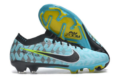 Nike Air Zoom Mercurial Vapor 15 Elite FG Low-Tops Soccer Cleats - Blue/Black/White/Green
