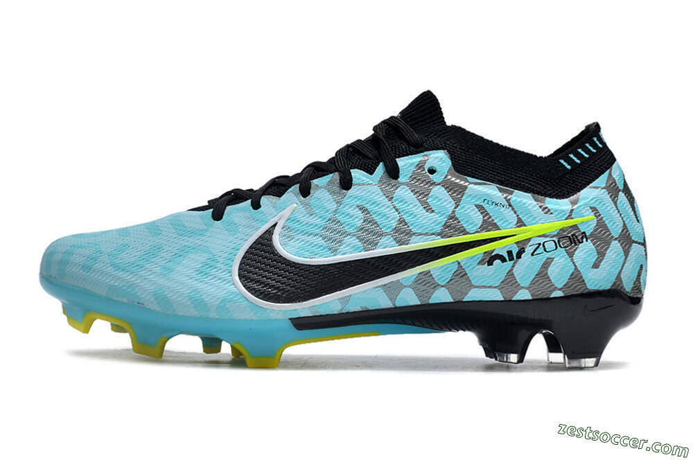 Nike Air Zoom Mercurial Vapor 15 Elite FG Low-Tops Soccer Cleats - Blue/Black/White/Green 2