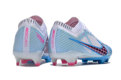 Nike Air Zoom Mercurial Vapor 15 Elite FG Low-Tops Soccer Cleats - White/Blue/Pink