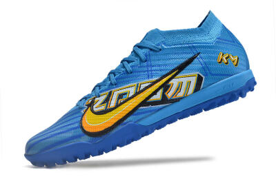 Nike Air Zoom Mercurial Vapor 15 Elite TF Low-Tops Soccer Shoes - Blue/White/Orange/Yellow