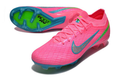 Nike Air Zoom Mercurial Vapor 15 Elite FG Low-Tops Soccer Cleats - Pink/Silver/Blue/Yellow
