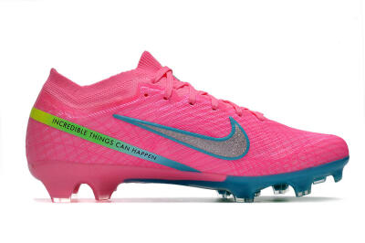 Nike Air Zoom Mercurial Vapor 15 Elite FG Low-Tops Soccer Cleats - Pink/Silver/Blue/Yellow