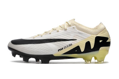Nike Air Zoom Mercurial Vapor 15 Elite FG Low-Tops Soccer Cleats - White/Beige/Black