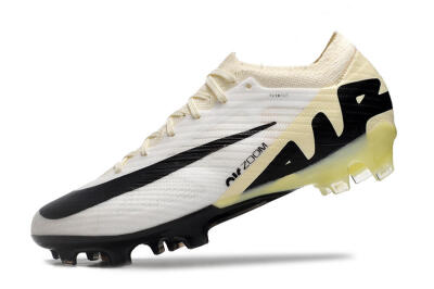Nike Air Zoom Mercurial Vapor 15 Elite FG Low-Tops Soccer Cleats - White/Beige/Black