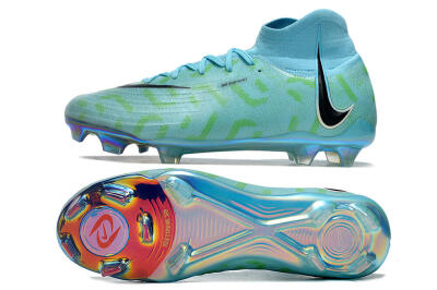 Nike Phantom Luna Elite NU FG High-Tops Soccer Cleats - Blue/Green/Black/Gold