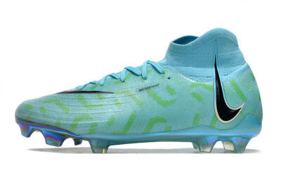 Nike Phantom Luna Elite NU FG High-Tops Soccer Cleats - Blue/Green/Black/Gold