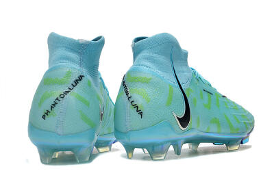 Nike Phantom Luna Elite NU FG High-Tops Soccer Cleats - Blue/Green/Black/Gold