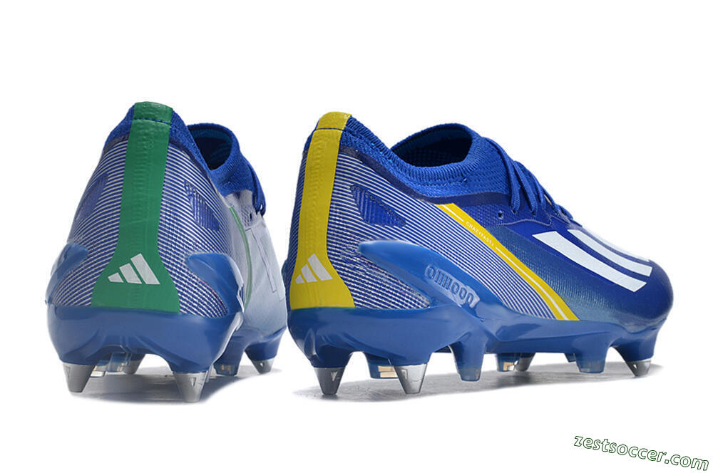 Adidas X Crazyfast.1 Brazil SG Low-Tops Soccer Cleats - Blue/White/Yellow 6