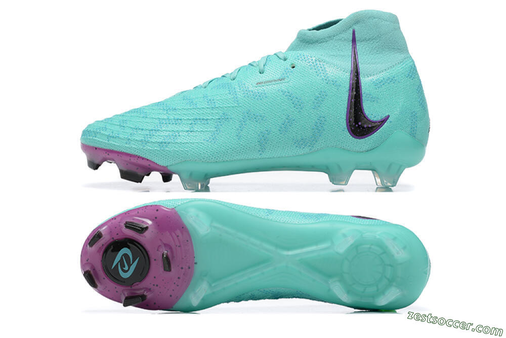 Nike Phantom Luna Elite FG High-Tops Soccer Cleats - Blue/Black/Purple 1