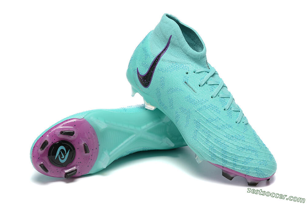 Nike Phantom Luna Elite FG High-Tops Soccer Cleats - Blue/Black/Purple 4