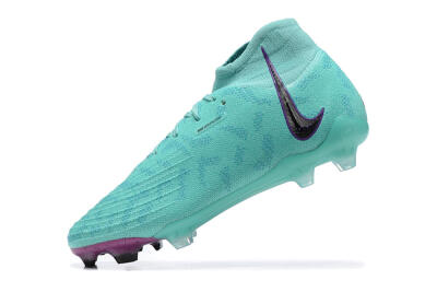 Nike Phantom Luna Elite FG High-Tops Soccer Cleats - Blue/Black/Purple