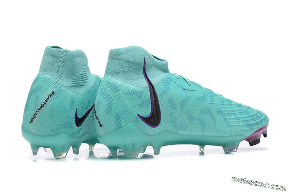 Nike Phantom Luna Elite FG High-Tops Soccer Cleats - Blue/Black/Purple 9