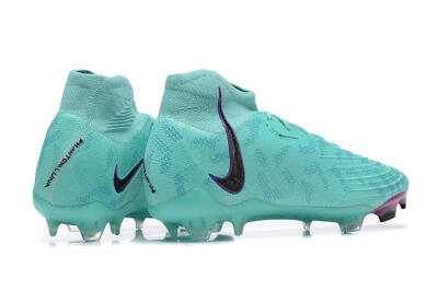 Nike Phantom Luna Elite FG High-Tops Soccer Cleats - Blue/Black/Purple