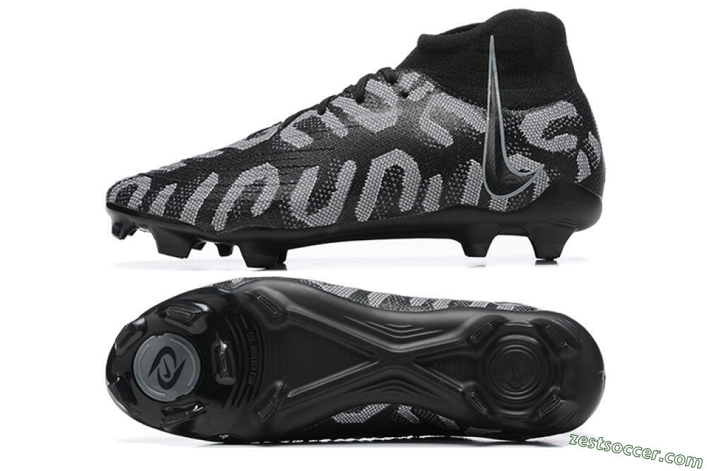 Nike Phantom Luna Elite FG High-Tops Soccer Cleats - Black/Grey 1