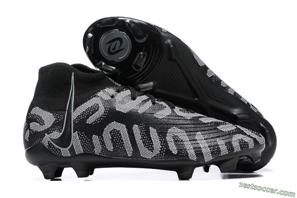 Nike Phantom Luna Elite FG High-Tops Soccer Cleats - Black/Grey 0