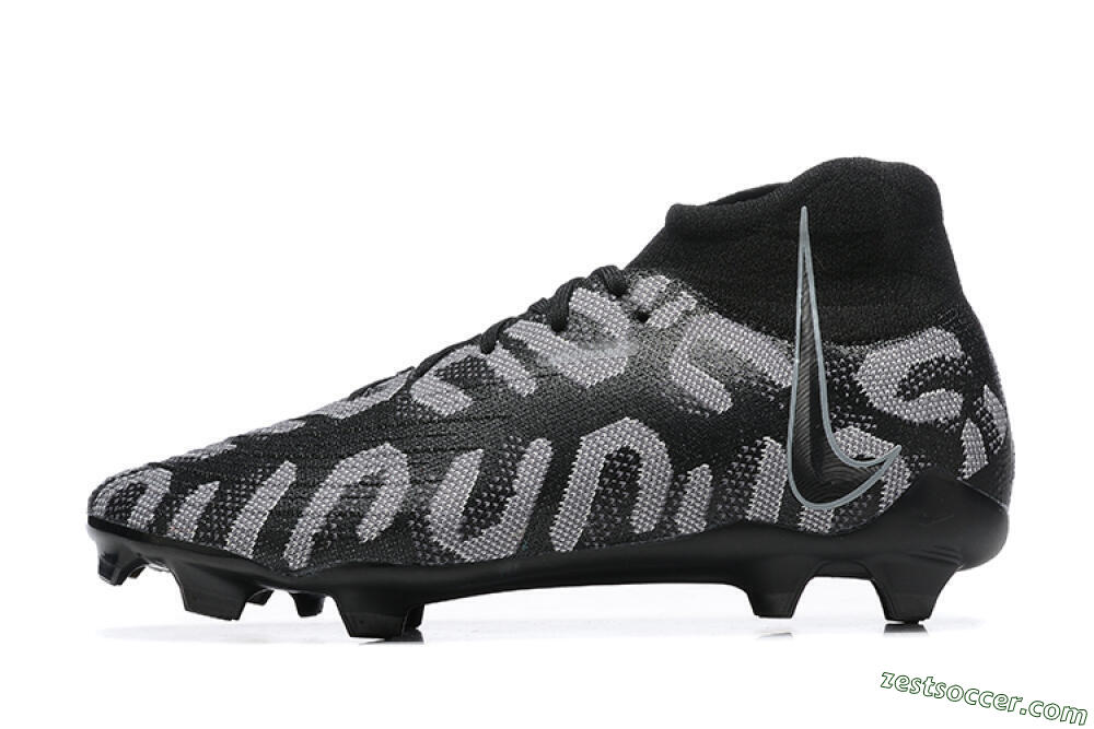 Nike Phantom Luna Elite FG High-Tops Soccer Cleats - Black/Grey 2