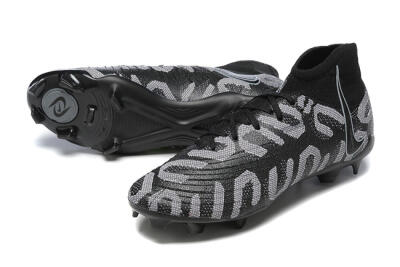Nike Phantom Luna Elite FG High-Tops Soccer Cleats - Black/Grey