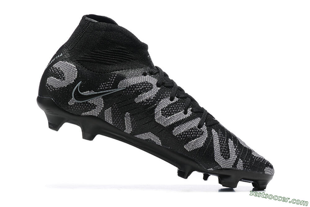 Nike Phantom Luna Elite FG High-Tops Soccer Cleats - Black/Grey 7