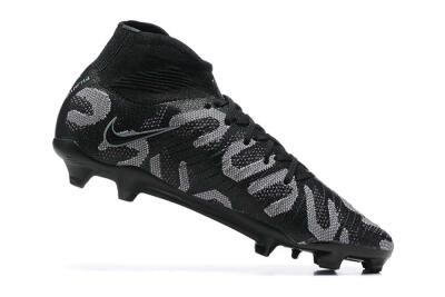Nike Phantom Luna Elite FG High-Tops Soccer Cleats - Black/Grey