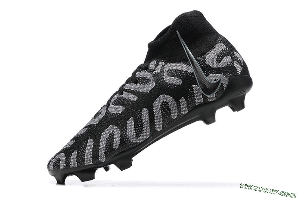Nike Phantom Luna Elite FG High-Tops Soccer Cleats - Black/Grey 8