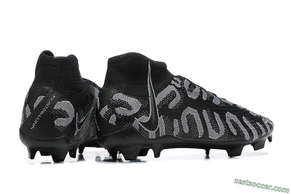 Nike Phantom Luna Elite FG High-Tops Soccer Cleats - Black/Grey 9