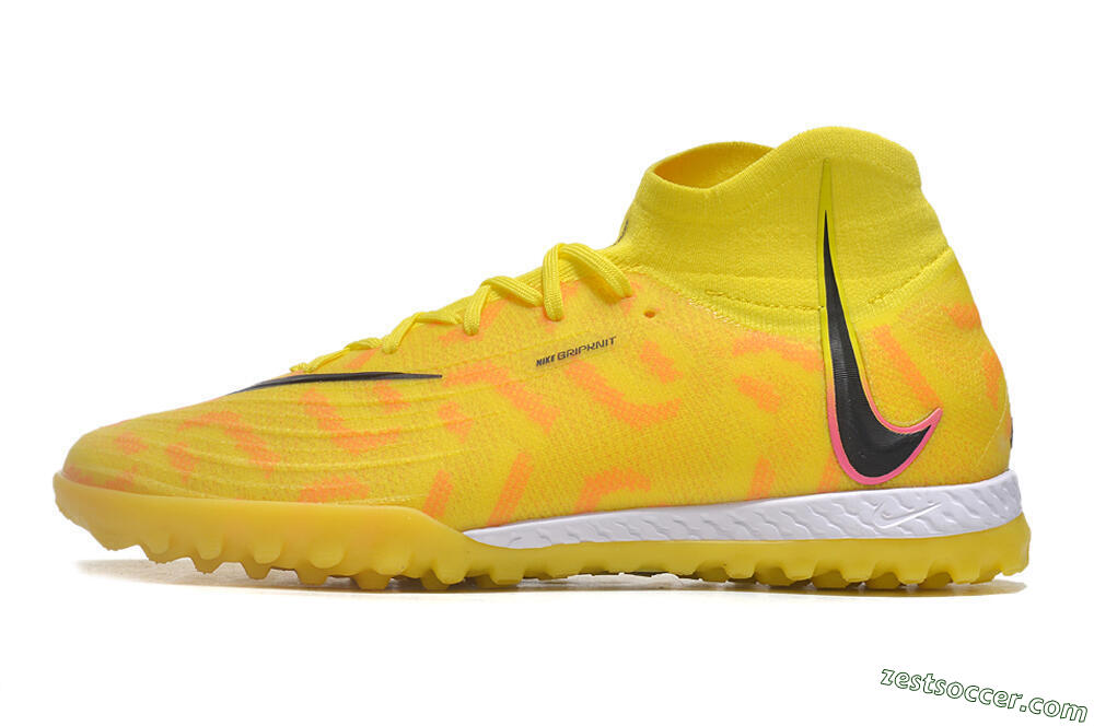 Nike Phantom Luna Elite NU TF High-Tops Soccer Shoes - Yellow/Red/Black 2