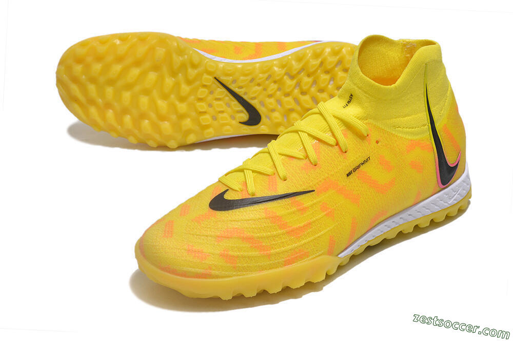 Nike Phantom Luna Elite NU TF High-Tops Soccer Shoes - Yellow/Red/Black 3
