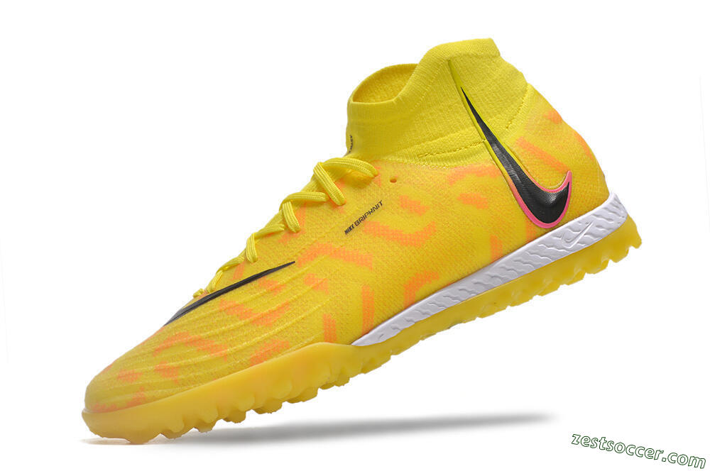 Nike Phantom Luna Elite NU TF High-Tops Soccer Shoes - Yellow/Red/Black 5