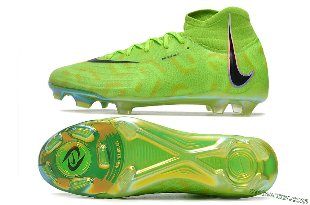 Nike Phantom Luna Elite FG High-Tops Soccer Cleats - Green/Black/White 1