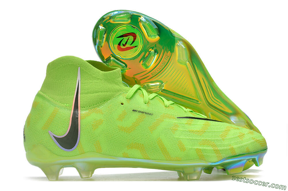 Nike Phantom Luna Elite FG High-Tops Soccer Cleats - Green/Black/White 0
