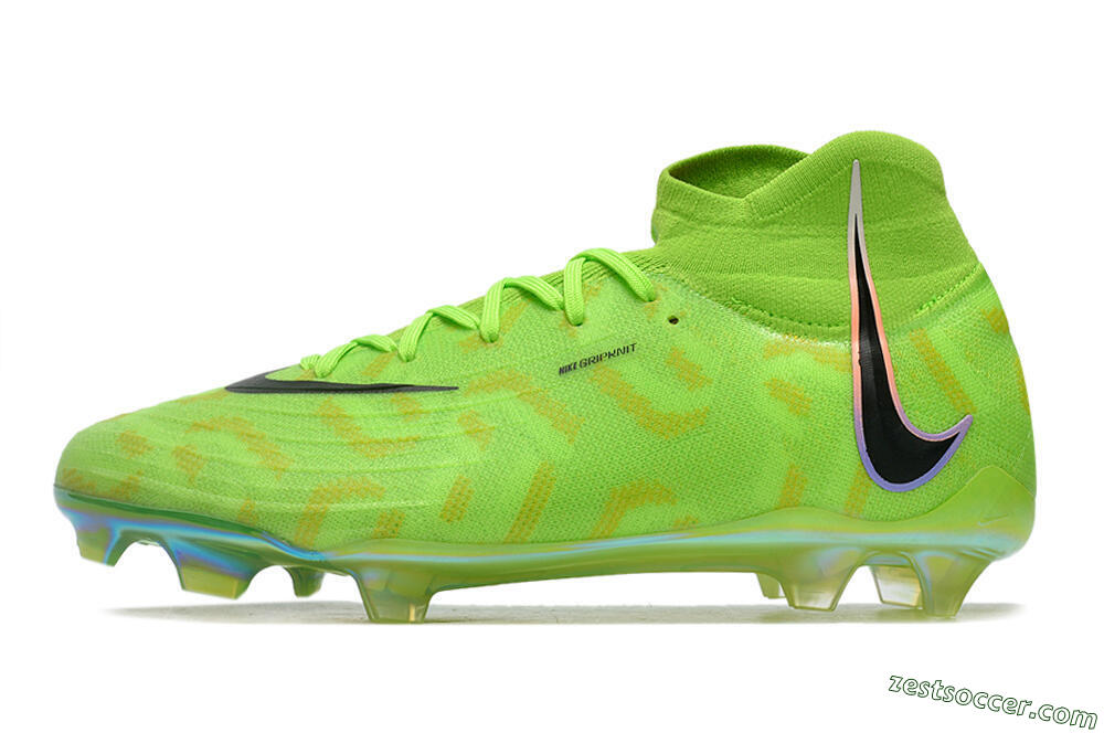 Nike Phantom Luna Elite FG High-Tops Soccer Cleats - Green/Black/White 2