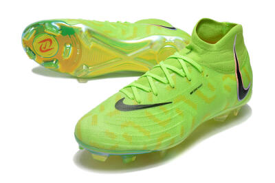 Nike Phantom Luna Elite FG High-Tops Soccer Cleats - Green/Black/White
