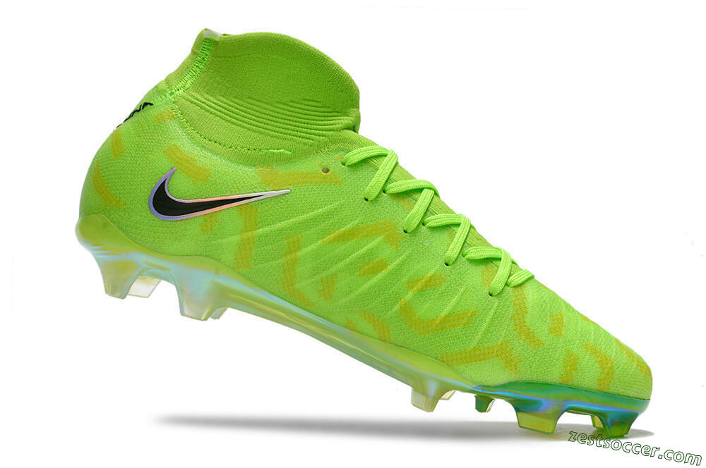 Nike Phantom Luna Elite FG High-Tops Soccer Cleats - Green/Black/White 4