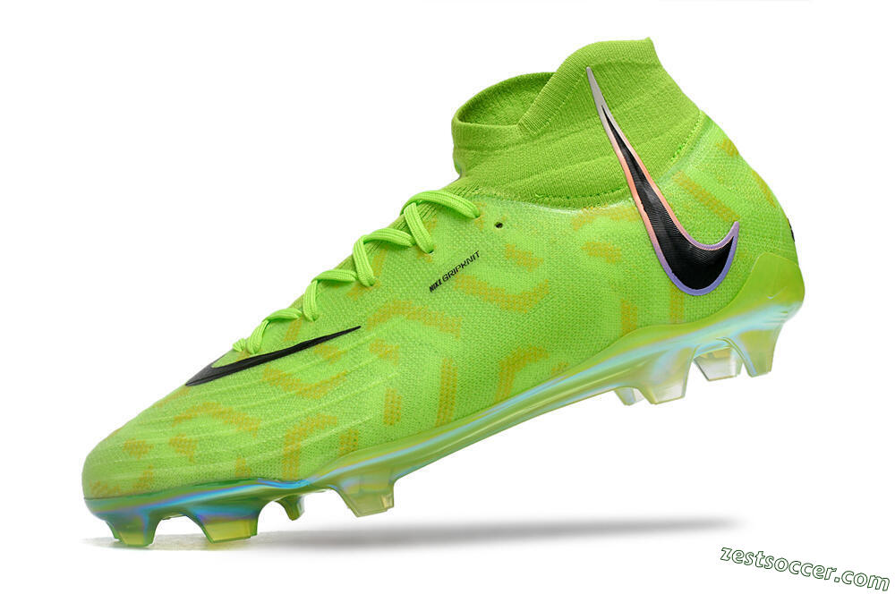 Nike Phantom Luna Elite FG High-Tops Soccer Cleats - Green/Black/White 5