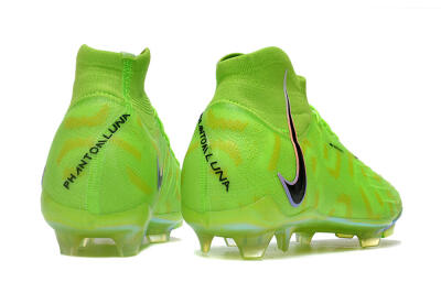 Nike Phantom Luna Elite FG High-Tops Soccer Cleats - Green/Black/White