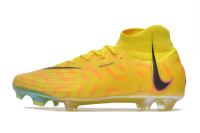 Nike Phantom Luna Elite FG High-Tops Soccer Cleats - Yellow/Black/Pink